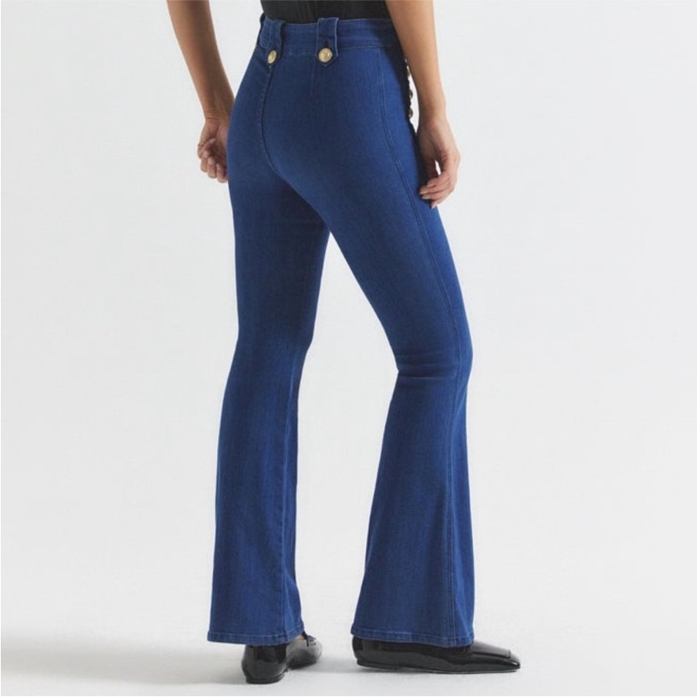 Derek Lam Crosby Robertson Flare Blue Jeans - Picture 2 of 8